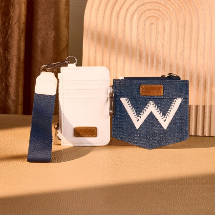 Wrangler Mini denim pocket key-ring set