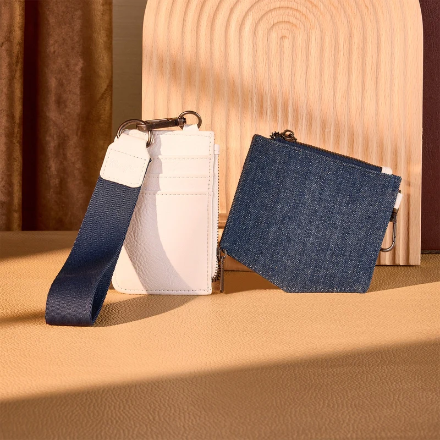 Wrangler Mini denim pocket key-ring set