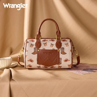 WRANGLER WESTERN PRINT COWGIRL BOSTON BAG