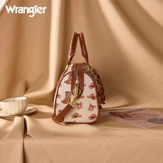 WRANGLER WESTERN PRINT COWGIRL BOSTON BAG