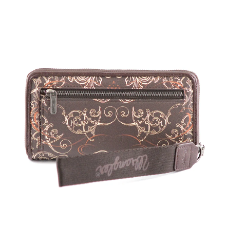 WRANGLER SCROLL PRINT ZIP AROUND WALLET