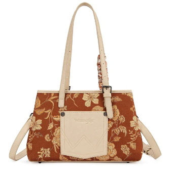 WRANGLER FLORAL PRINT CROSSBODY TOTE BAG
