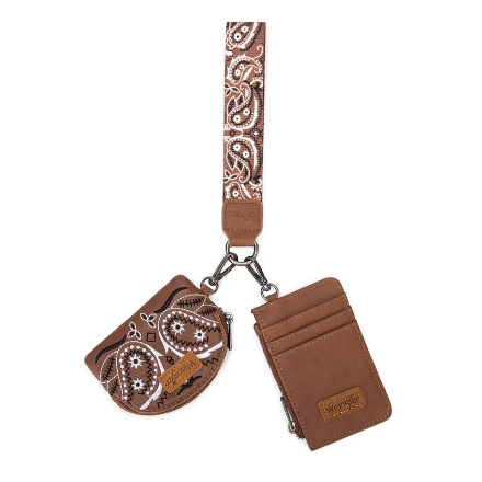 WRANGLER PAISLEY CARD COIN POUCH SET