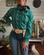 IVY SHIRT - GREEN & NAVY PLAID