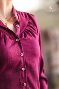 Callie Top - Burgundy