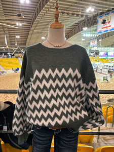 Davona Chevron Knit - Khaki