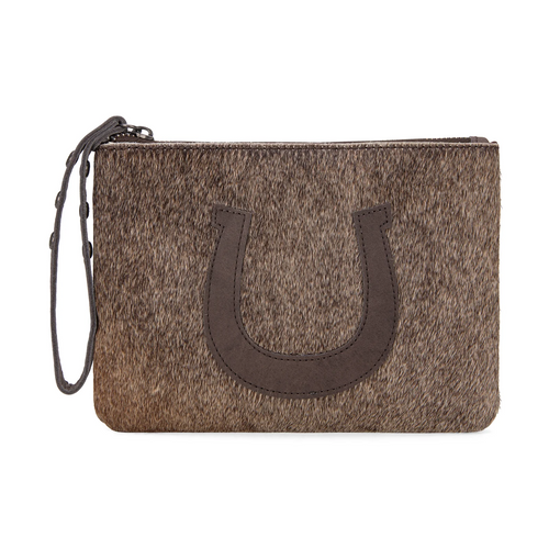 Montana West Hair-On Cowhide Leather Wristlet