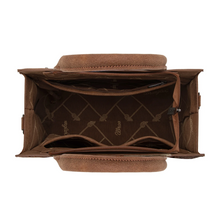 Wrangler Tooled Aztec Pattern Print Concealed Carry Tote/Crossbody -Brown