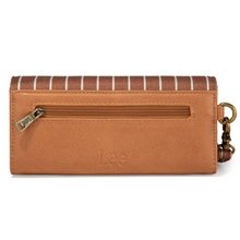 Lee Striped Collection Trifold Wallet/Wristlet - Tan
