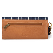 Lee Striped Collection Trifold Wallet/Wristlet - Navy