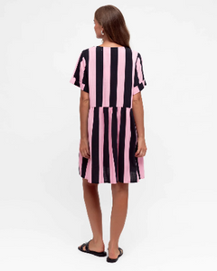 Rosewood Stripe Button Dress