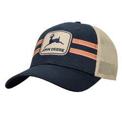 John Deere Men's Navy Twill Trucker Cap
