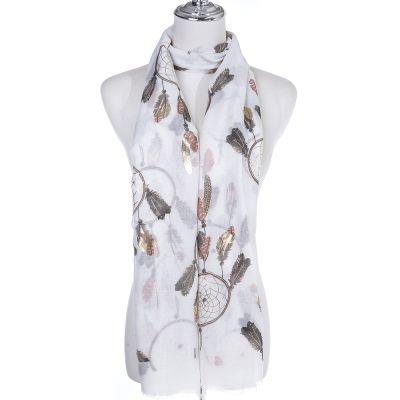 Scarf - Dream Catcher - White