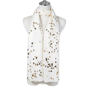 Scarf - Gold Spots - Cream