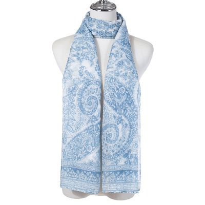 Scarf - Paisley - Blue