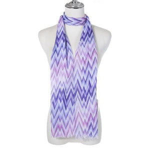 Scarf - Geo Print - Blue & Pink