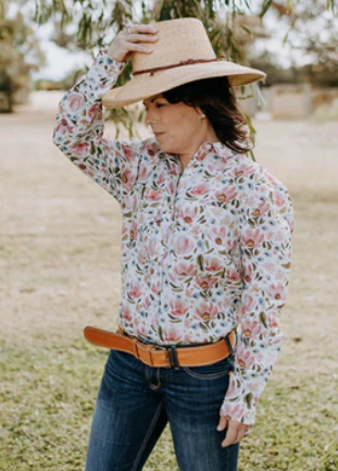 Outback Linen - Field O' Flowers Long Sleeve Shirt