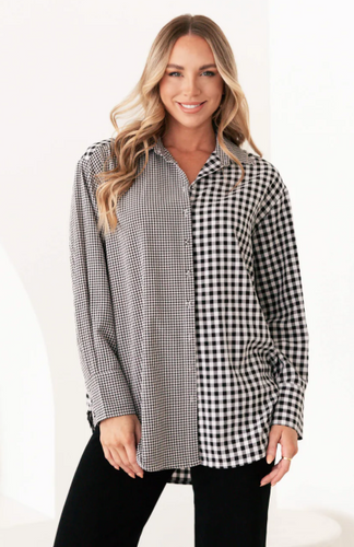 Multi Check Shirt - Black
