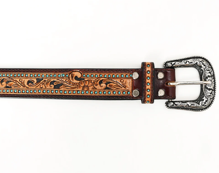 Genuine American Leather Belt - Tooled - ADBLF110