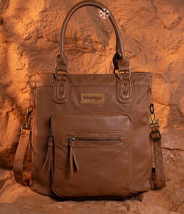 Wrangler Slouchy Tote/Crossbody - Light Brown