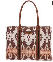 Wrangler Southwestern Wide Canvas Tote - Light Coffee