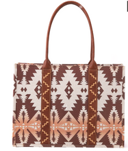 Wrangler Southwestern Wide Canvas Tote - Light Coffee