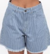 Stripe Denim Co-Ord Shorts