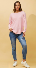 Kimmy Knit - Pearl Pullover - Petal Pink