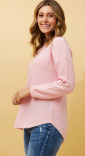 Kimmy Knit - Pearl Pullover - Petal Pink