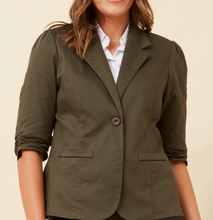 Milos Solid Blazer - Khaki