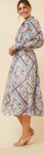 Jennifer Long Sleeve Dress - Patterned - Sage