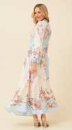 Presley Floral Maxi Dress - Pale Blue