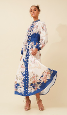 Presley Floral Maxi Dress - Navy