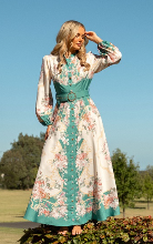 Presley Floral Maxi Dress - Multi Green