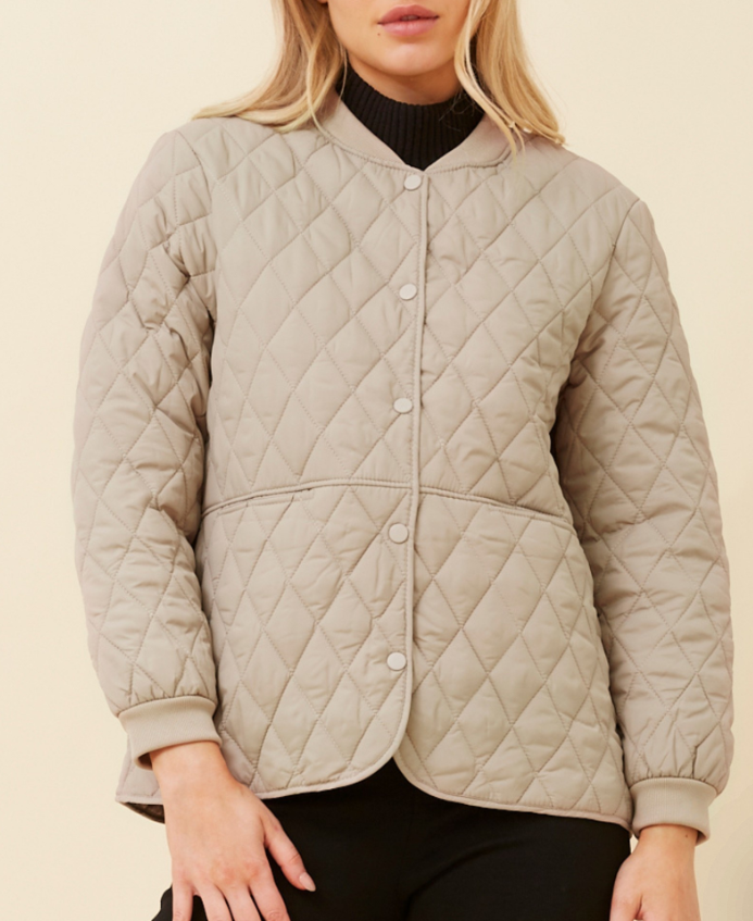 Zarabella Quilted Jacket - Beige