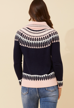 Ruby Jacquard Knit Jumper - Navy
