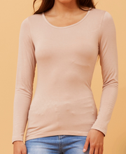 Solid Long Sleeve Top - Stone