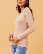 Solid Long Sleeve Top - Stone