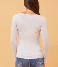 Solid Long Sleeve Top - Silver