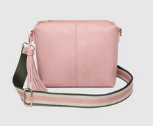 Kasey Crossbody Bag - Stripe Strap - Blush Pink