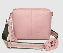 Kasey Crossbody Bag - Stripe Strap - Blush Pink