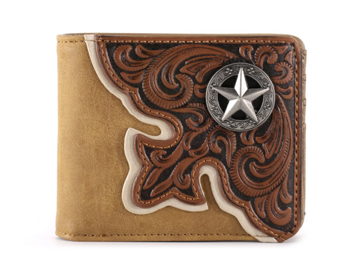 Montana West Embossed Vintage Lone Star Wallet - Brown
