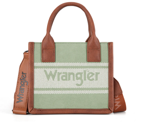 Wrangler Logo Mini Tote/Crossbody Bag - Light Green