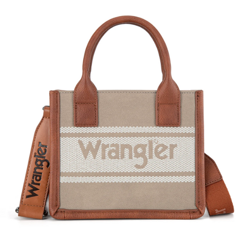 Wrangler Logo Mini Tote/Crossbody Bag - Khaki