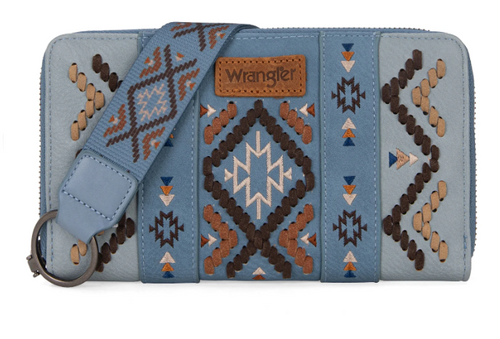 Wrangler Southwestern Embroidered Wallet - Jean