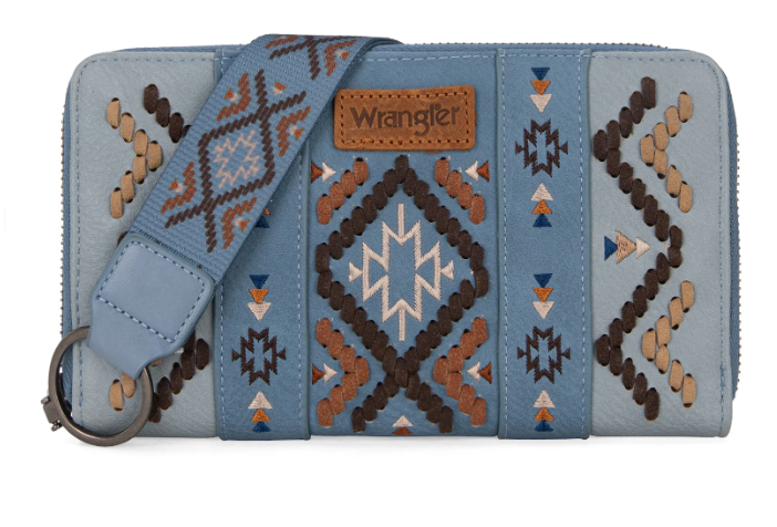Wrangler Southwestern Embroidered Wallet - Jean