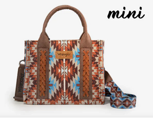 Wrangler Southwestern Mini Tote/Crossbody - Coffee