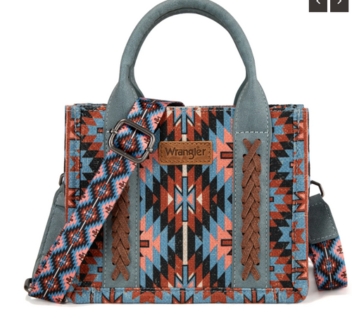 Wrangler Southwestern Mini Tote/Crossbody - Navy