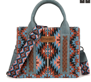 Wrangler Southwestern Mini Tote/Crossbody - Navy