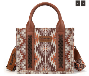 Wrangler Southwestern Mini Tote/Crossbody - Brown